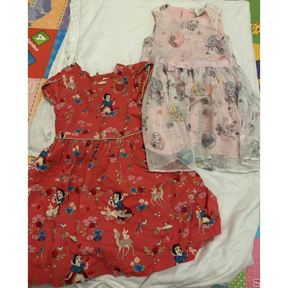 Disney Princess Snow White And Aurora Formal/casual Dress Girl Toddler Size 4.